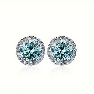 Mossainite diamond earring
